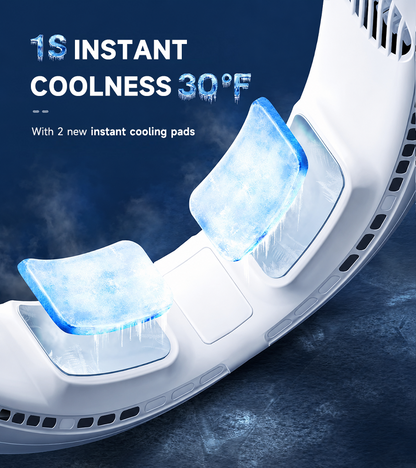 ❄️ BVJ Portable Neck Fan with Dual Cooling | 360° Airflow • Up to 8-Hour Battery Life • 3 Speeds | Great for Summer, Travel & Outdoor Activities