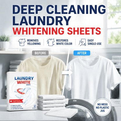 🤍Last Day 50% OFF--Deep Cleaning Laundry Whitening Sheets🌿