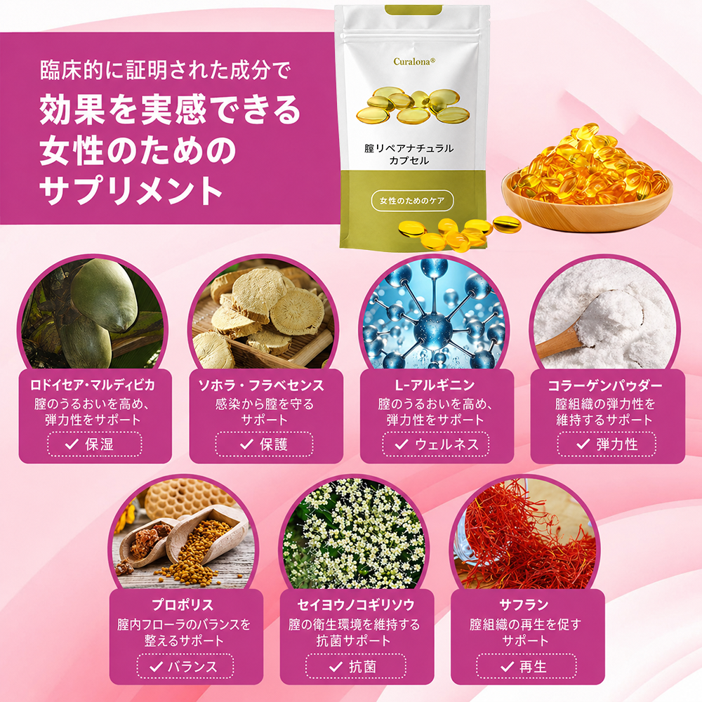 Curalona® インスタントかゆみ止め＆デトックス🏥スリミング＆引き締め再生クリームとピンク＆ソフトナチュラルPROカプセル