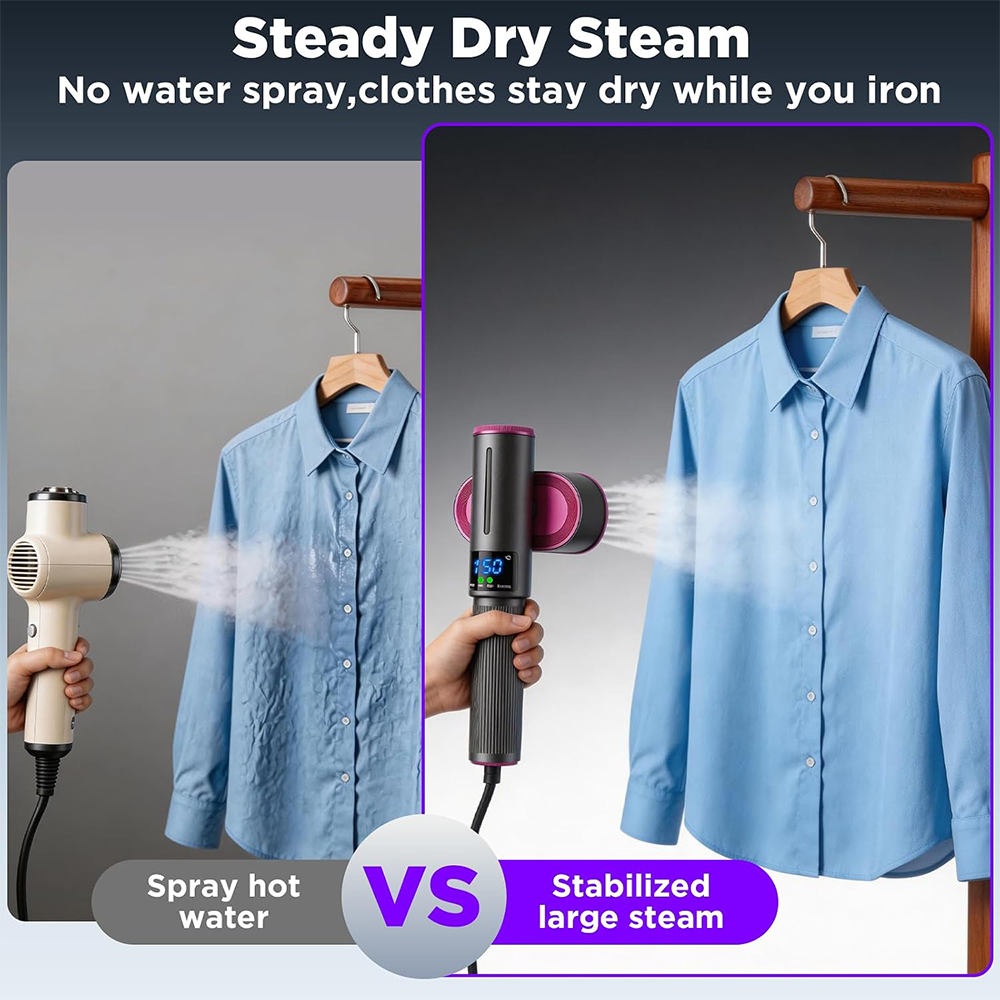 🔥 𝑳𝑨𝑺𝑻 𝑫𝑨𝒀 𝑺𝑨𝑳𝑬-50% 𝑶𝑭𝑭 🔥 1200W 2-in-1 Handheld Garment Steamer & Iron – Fast Heat-Up, Portable Travel Steamer