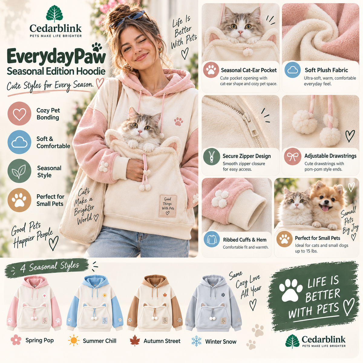 Cedarblink® EverydayPaw Seasonal Edition Hoodie