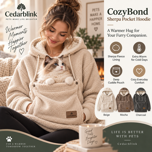 Cedarblink CozyBond Sherpa Pocket Hoodie