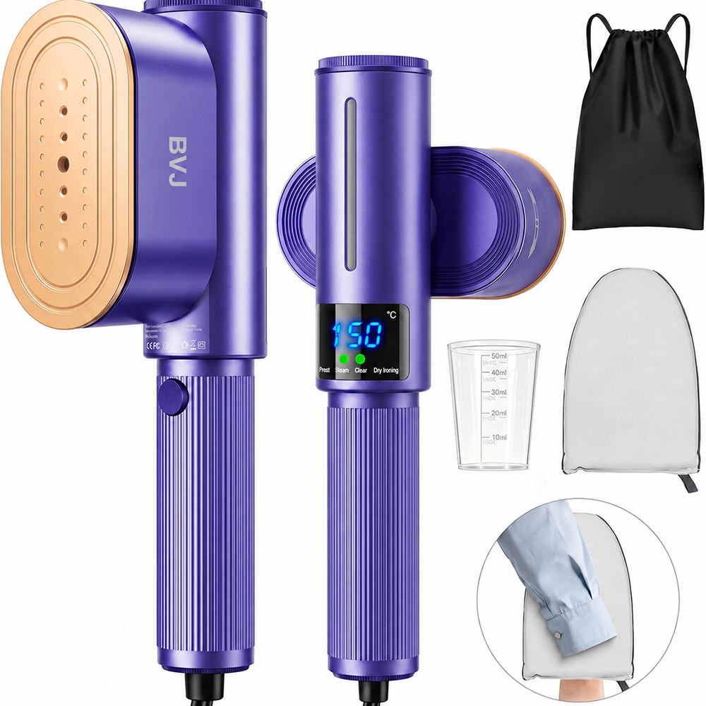 🔥 𝑳𝑨𝑺𝑻 𝑫𝑨𝒀 𝑺𝑨𝑳𝑬-50% 𝑶𝑭𝑭 🔥 1200W 2-in-1 Handheld Garment Steamer & Iron – Fast Heat-Up, Portable Travel Steamer