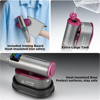 🔥 𝑳𝑨𝑺𝑻 𝑫𝑨𝒀 𝑺𝑨𝑳𝑬-50% 𝑶𝑭𝑭 🔥 1200W 2-in-1 Handheld Garment Steamer & Iron – Fast Heat-Up, Portable Travel Steamer