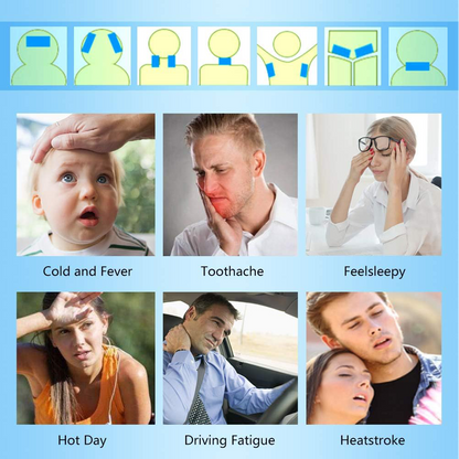 ❄️ HEATWOLF® Cooling Gel Patches – 10-Pack | Instant Cooling Relief for Kids & Adults | Great for Hot Weather, Fever Discomfort & Headaches