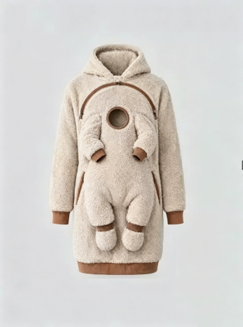 Fleece Babywearing Hoodie – Warm Carrier-Compatible Maternity & Baby Jacket