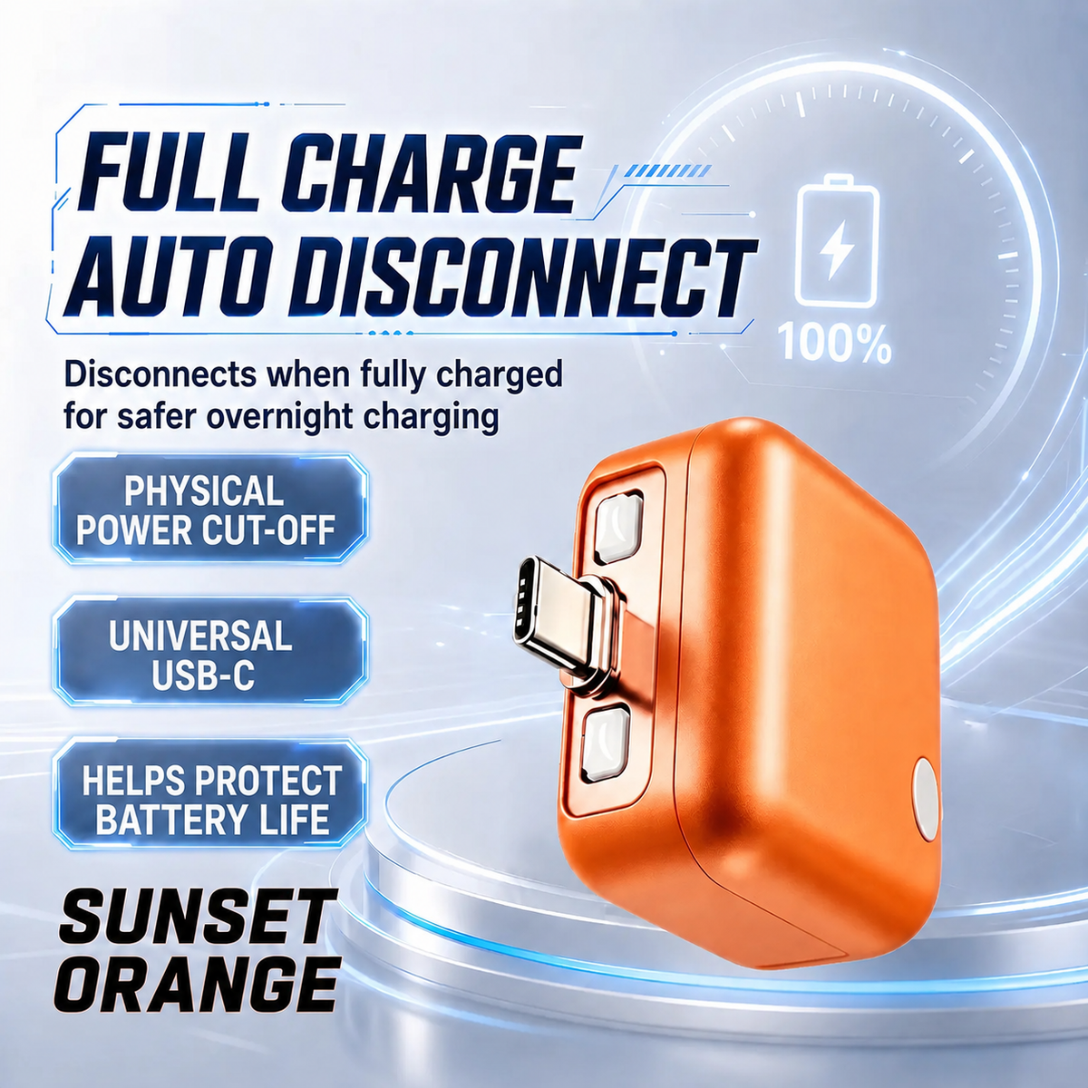 140W TYPE-C AI Smart Auto Power-Off Charging Protector