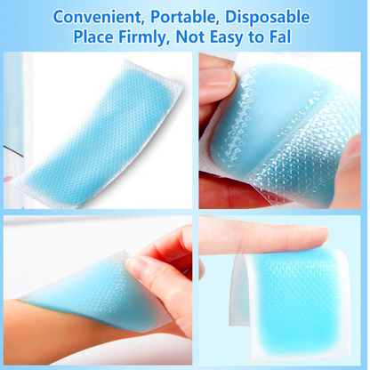❄️ HEATWOLF® Cooling Gel Patches – 10-Pack | Instant Cooling Relief for Kids & Adults | Great for Hot Weather, Fever Discomfort & Headaches