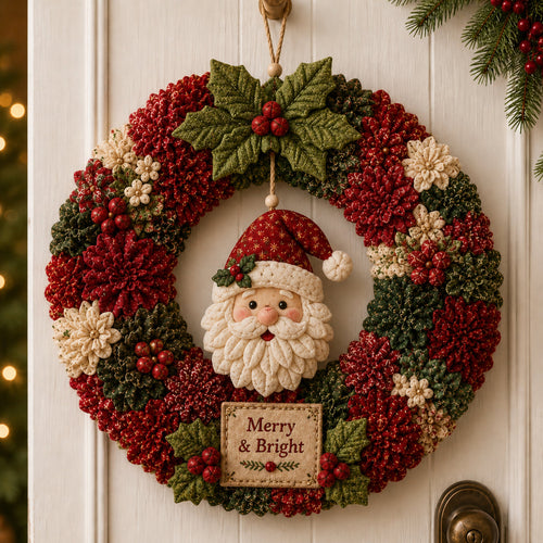 3D Fabric Poke Wreath DIY Kit – Christmas Craft Décor