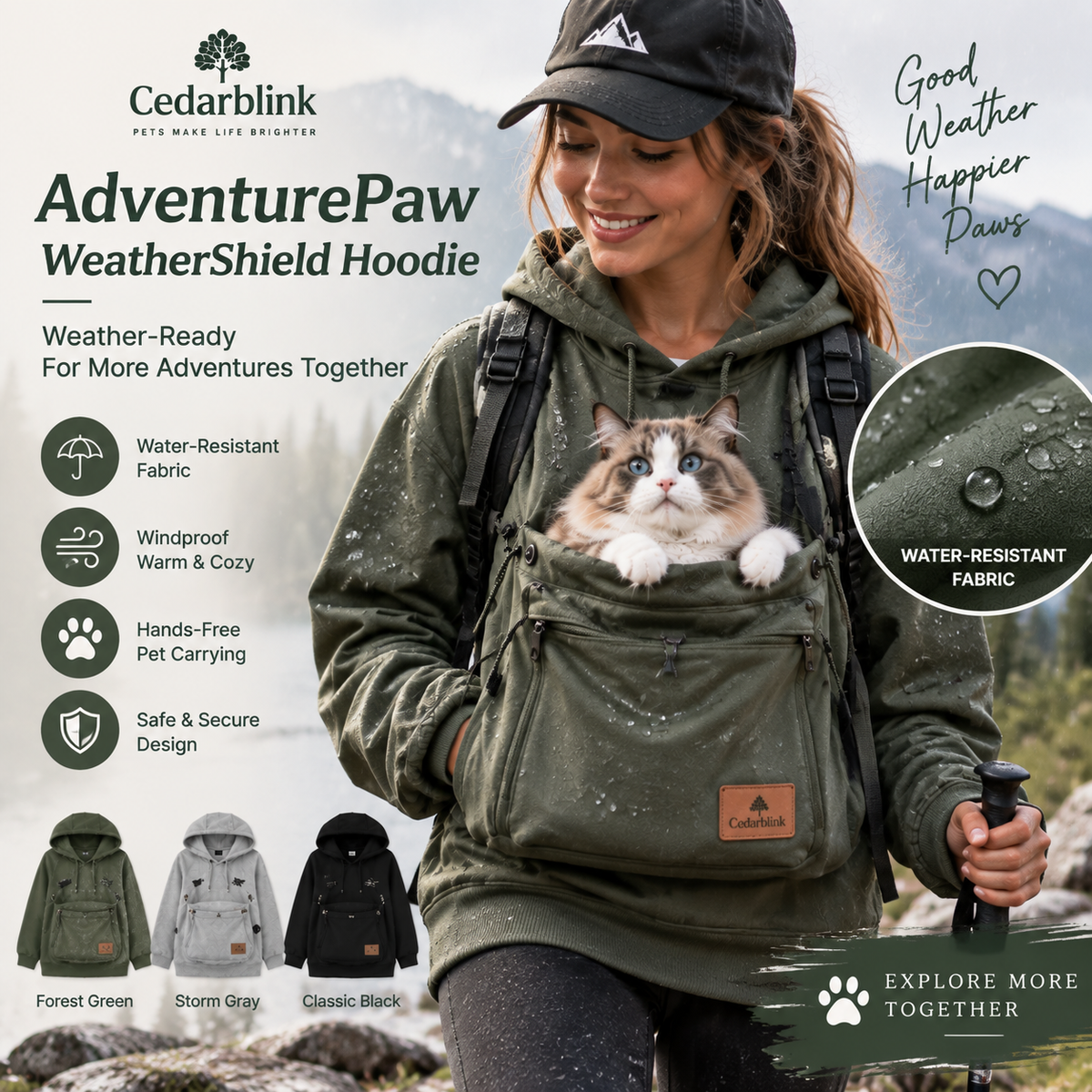 Cedarblink AdventurePaw WeatherShield Hoodie