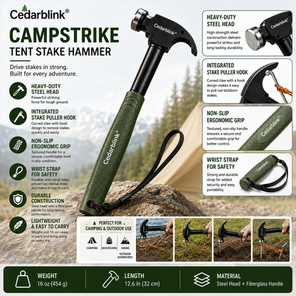 Cedarblink® CampStrike Tent Stake Hammer