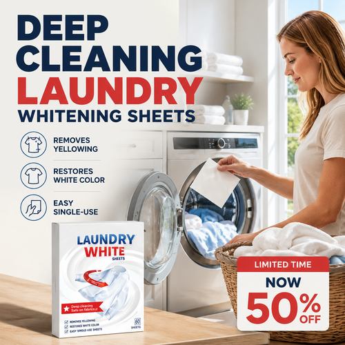 🤍Last Day 50% OFF--Deep Cleaning Laundry Whitening Sheets🌿