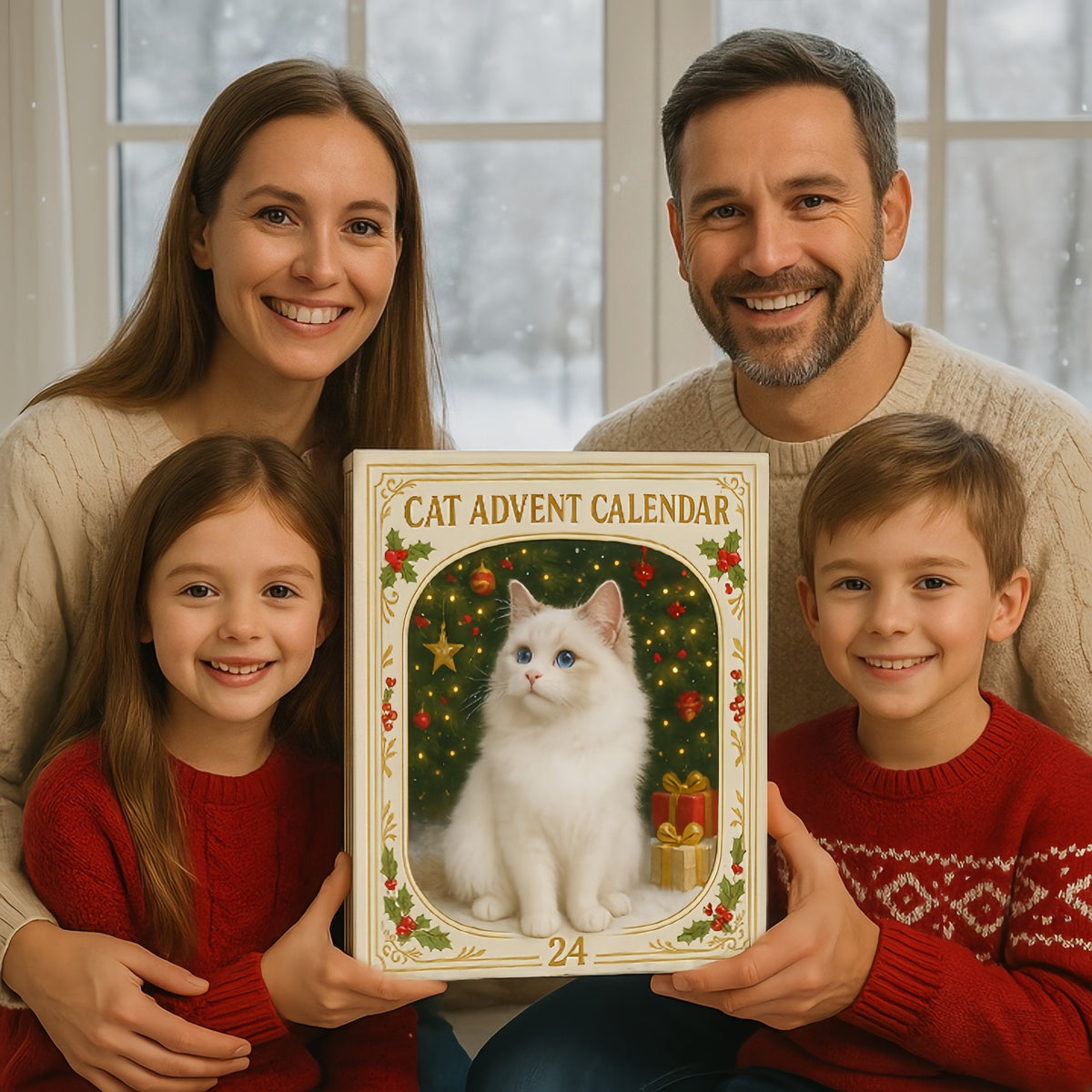 🔥 Last Day 49% Off🔥2026 Cat-Themed Christmas Advent Calendar – Christmas Tree Ornaments
