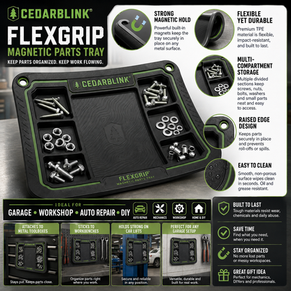Cedarblink® FlexGrip Magnetic Parts Tray