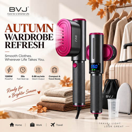 🔥 𝑳𝑨𝑺𝑻 𝑫𝑨𝒀 𝑺𝑨𝑳𝑬-50% 𝑶𝑭𝑭 🔥 1200W 2-in-1 Handheld Garment Steamer & Iron – Fast Heat-Up, Portable Travel Steamer