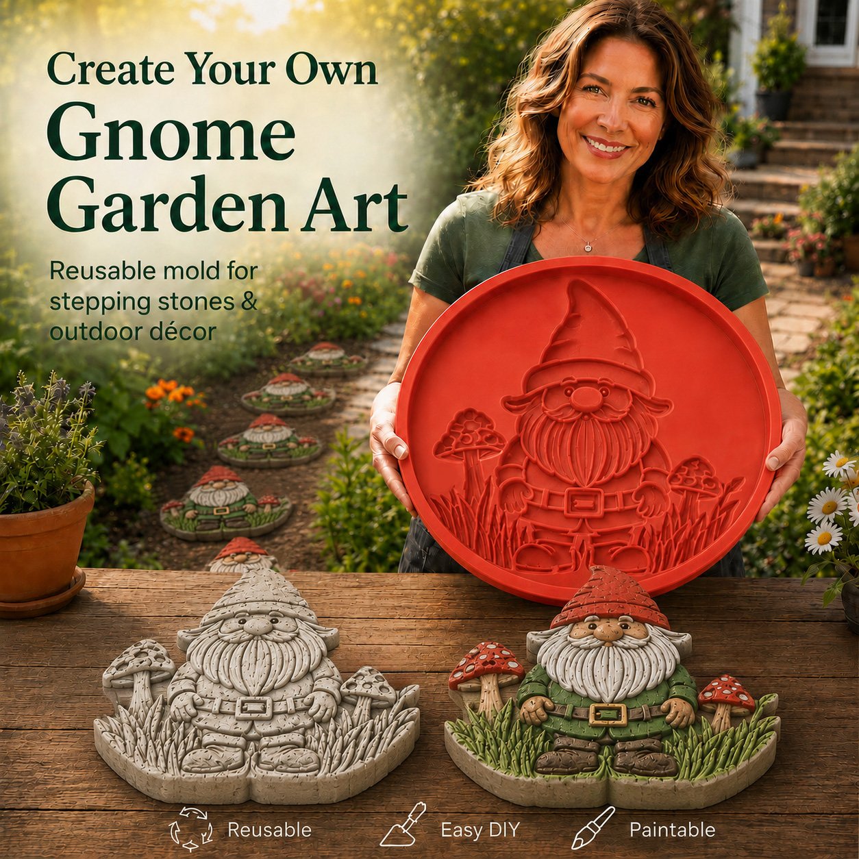💥 LAST DAY 49% OFF - 🌻 Reusable Sunflower Stepping Stone Mold (📦Buy 2 Free Shipping)