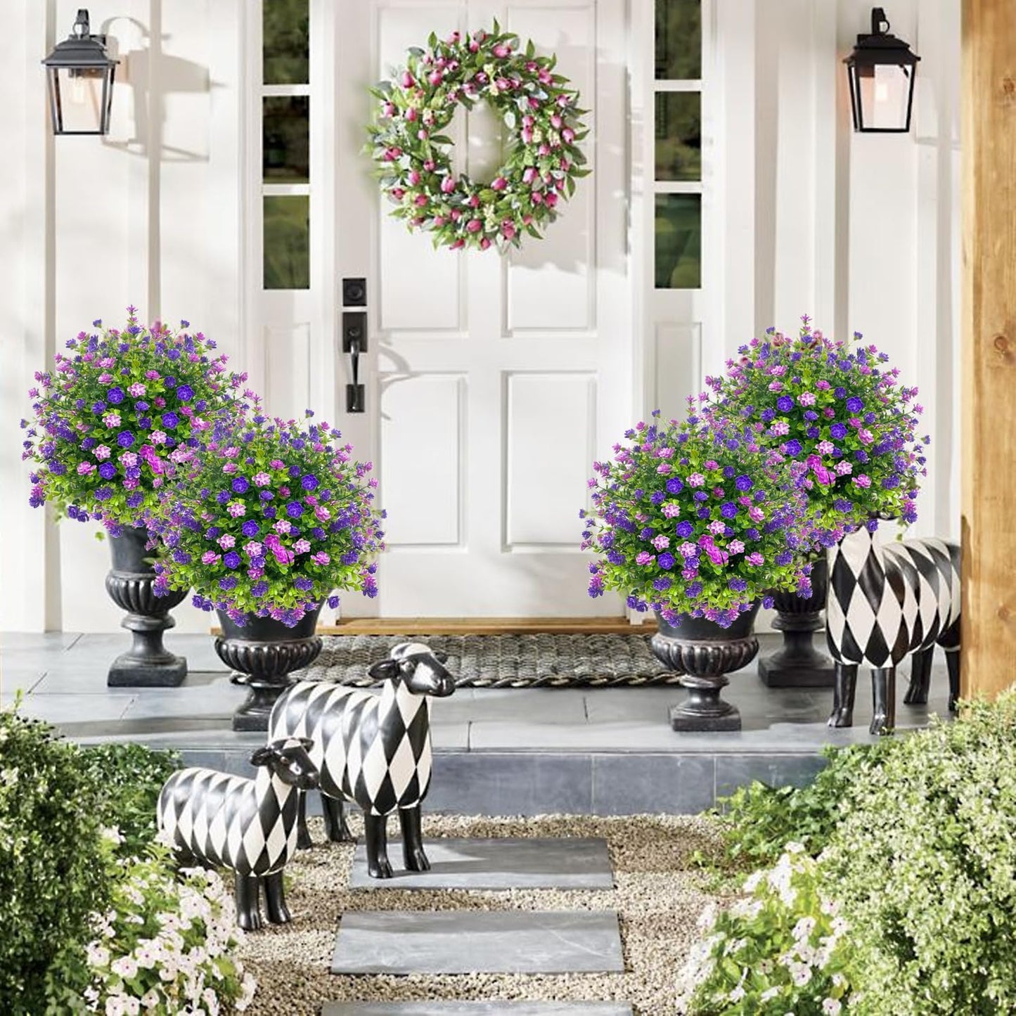🌱🌱artificial potted trees with ground stake